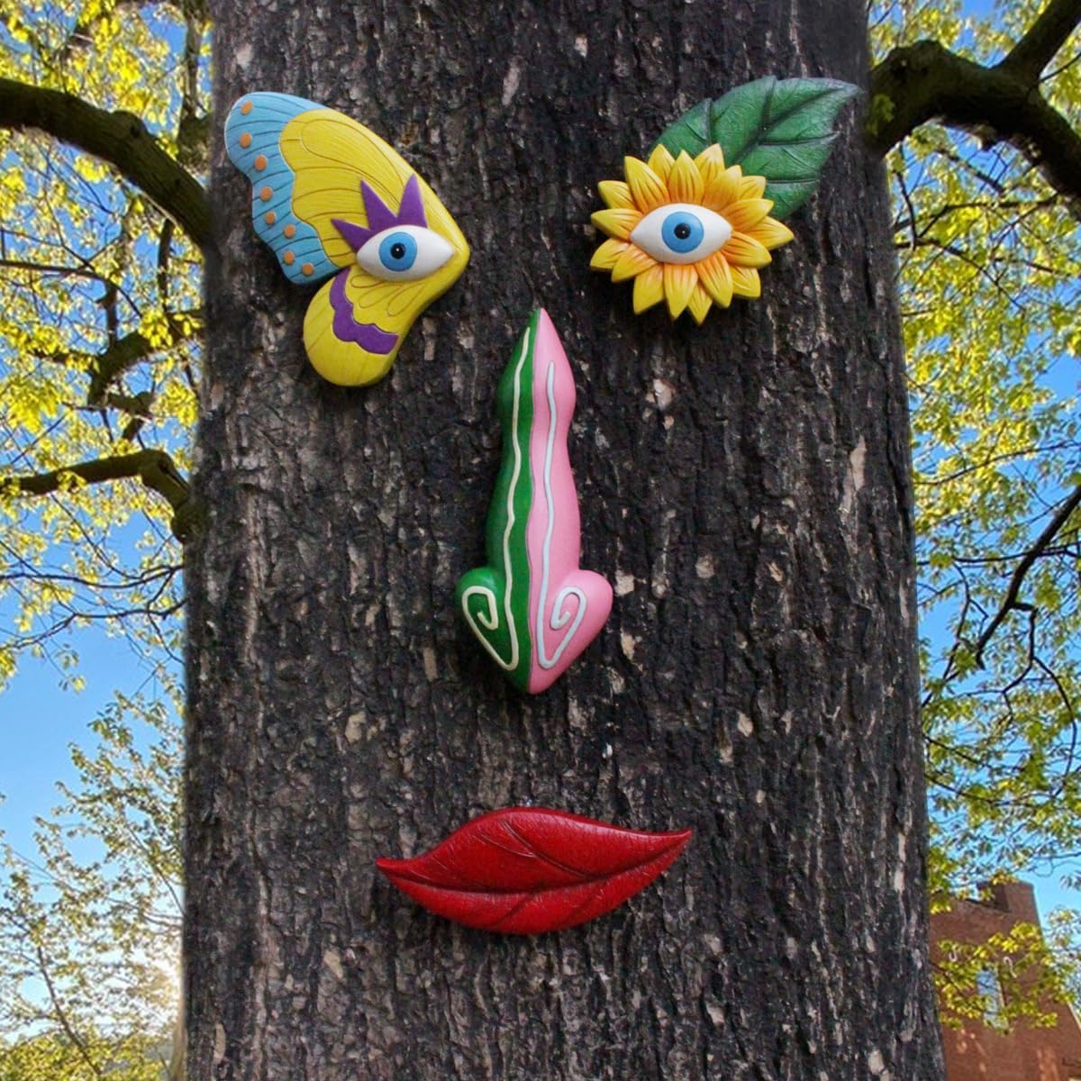 Outdoor Tree Face Decor