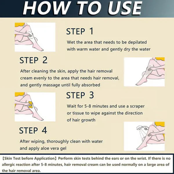 ❤️Limited Sale 50% OFF🔥Painless Full Body Hair Removal Cream for Men & Women– Skin-friendly for all areas🌿