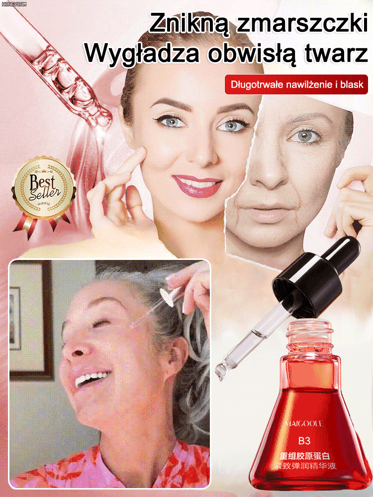 Anti-wrinkle serum with recombinant collagen