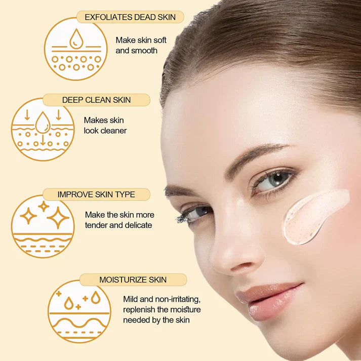 Orange Exfoliating Gel Facial Cleansing Whole Body Scrub Dead Skin Custard